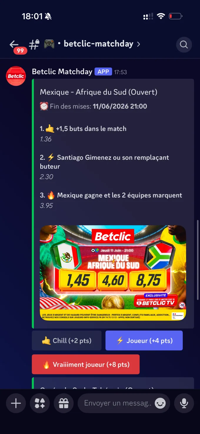 Capture mobile - serveur créé